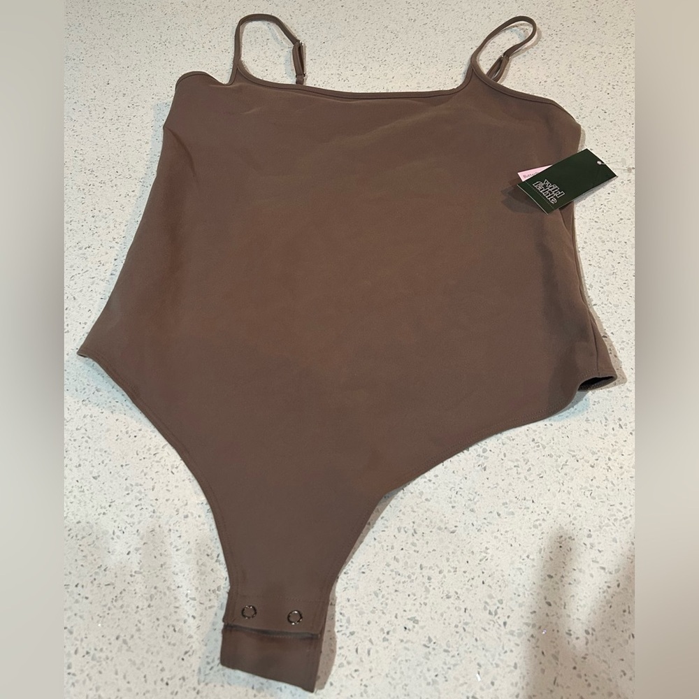 Wild Fable Womenβs super soft brown sleeveless bodysuit size XXL NWT
